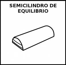 SEMICILINDRO DE EQUILIBRIO - Pictograma (blanco y negro)