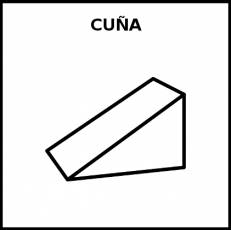 CUÑA (PSICOMOTRICIDAD) - Pictograma (blanco y negro)
