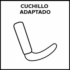 CUCHILLO ADAPTADO - Pictograma (blanco y negro)
