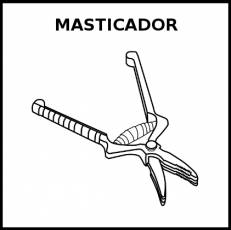 MASTICADOR - Pictograma (blanco y negro)