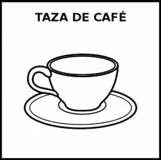 TAZA DE CAFÉ - Pictograma (blanco y negro)