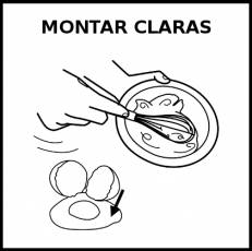 MONTAR CLARAS - Pictograma (blanco y negro)