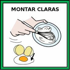 MONTAR CLARAS - Pictograma (color)
