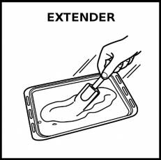 EXTENDER (COCINA) - Pictograma (blanco y negro)