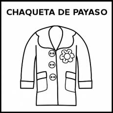 CHAQUETA DE PAYASO - Pictograma (blanco y negro)
