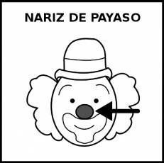 NARIZ DE PAYASO - Pictograma (blanco y negro)