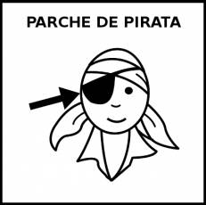 PARCHE PIRATA - Pictograma (blanco y negro)