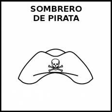 SOMBRERO DE PIRATA - Pictograma (blanco y negro)