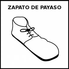 ZAPATO DE PAYASO - Pictograma (blanco y negro)