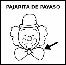 PAJARITA DE PAYASO - Pictograma (blanco y negro)