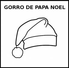 GORRO DE PAPA NOEL - Pictograma (blanco y negro)