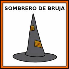 SOMBRERO DE BRUJA - Pictograma (color)