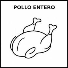 POLLO ENTERO - Pictograma (blanco y negro)