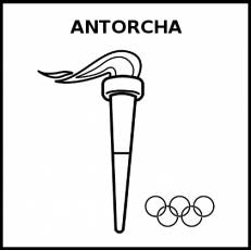 ANTORCHA - Pictograma (blanco y negro)