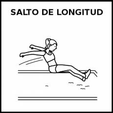 SALTO DE LONGITUD - Pictograma (blanco y negro)