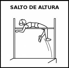 SALTO DE ALTURA - Pictograma (blanco y negro)