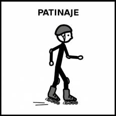 PATINAJE - Pictograma (blanco y negro)
