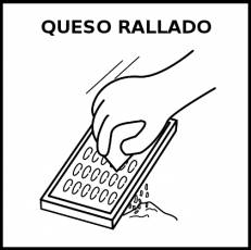 QUESO RALLADO - Pictograma (blanco y negro)