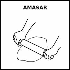 AMASAR (RODILLO) - Pictograma (blanco y negro)