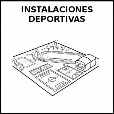 INSTALACIONES DEPORTIVAS - Pictograma (blanco y negro)