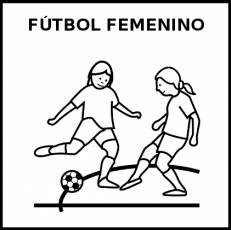 FÚTBOL FEMENINO - Pictograma (blanco y negro)