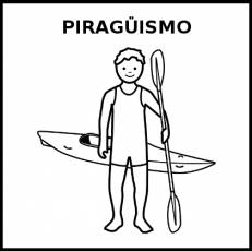 PIRAGÜISMO - Pictograma (blanco y negro)