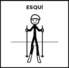 ESQUÍ - Pictograma (blanco y negro)