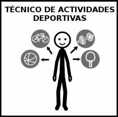 TÉCNICO DE ACTIVIDADES DEPORTIVAS - Pictograma (blanco y negro)