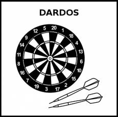 DARDOS - Pictograma (blanco y negro)