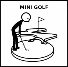 MINI GOLF - Pictograma (blanco y negro)