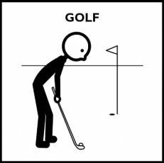 GOLF - Pictograma (blanco y negro)