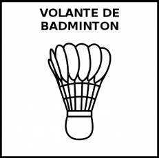 VOLANTE DE BADMINTON - Pictograma (blanco y negro)