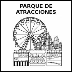 PARQUE DE ATRACCIONES - Pictograma (blanco y negro)