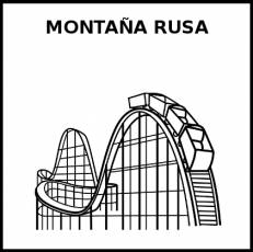 MONTAÑA RUSA - Pictograma (blanco y negro)