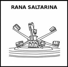 RANA SALTARINA - Pictograma (blanco y negro)