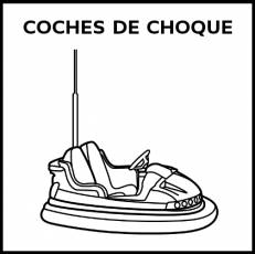 COCHES DE CHOQUE - Pictograma (blanco y negro)