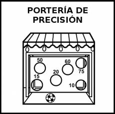 PORTERÍA DE PRECISIÓN - Pictograma (blanco y negro)