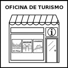OFICINA DE TURISMO - Pictograma (blanco y negro)