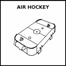 AIR HOCKEY - Pictograma (blanco y negro)