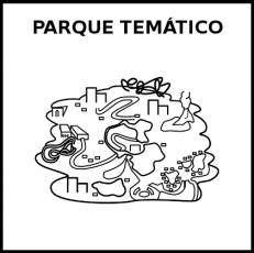 PARQUE TEMÁTICO - Pictograma (blanco y negro)