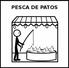 PESCA DE PATOS - Pictograma (blanco y negro)