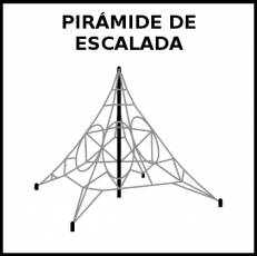 PIRÁMIDE DE ESCALADA - Pictograma (blanco y negro)