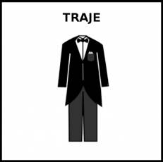 TRAJE - Pictograma (blanco y negro)