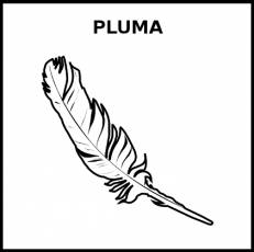 PLUMA - Pictograma (blanco y negro)