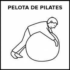 PELOTA DE PILATES - Pictograma (blanco y negro)