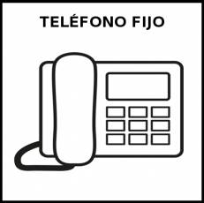 TELÉFONO FIJO - Pictograma (blanco y negro)