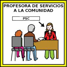 PROFESORA DE SERVICIOS A LA COMUNIDAD - Pictograma (color)