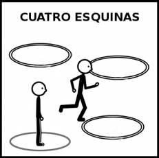 CUATRO ESQUINAS - Pictograma (blanco y negro)