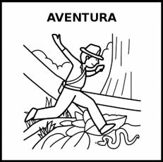 AVENTURA - Pictograma (blanco y negro)