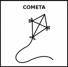 COMETA (JUGUETE) - Pictograma (blanco y negro)